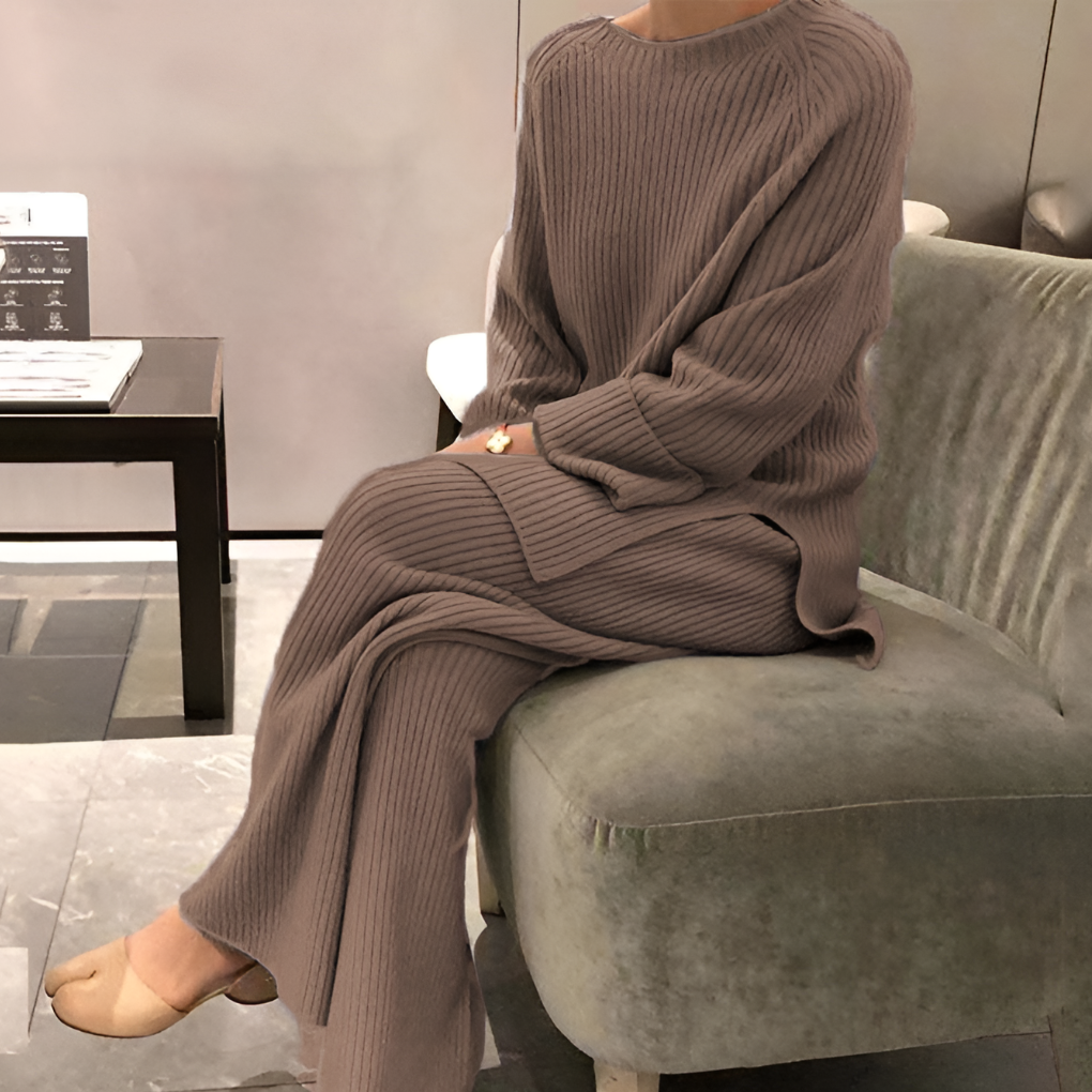 Knit Sweater & Trousers Set