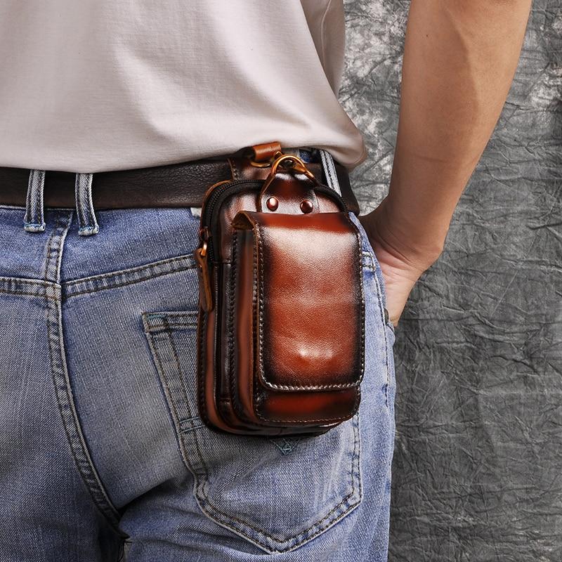 Men's High-Quality Leather Belt Bag - Guardian Leather