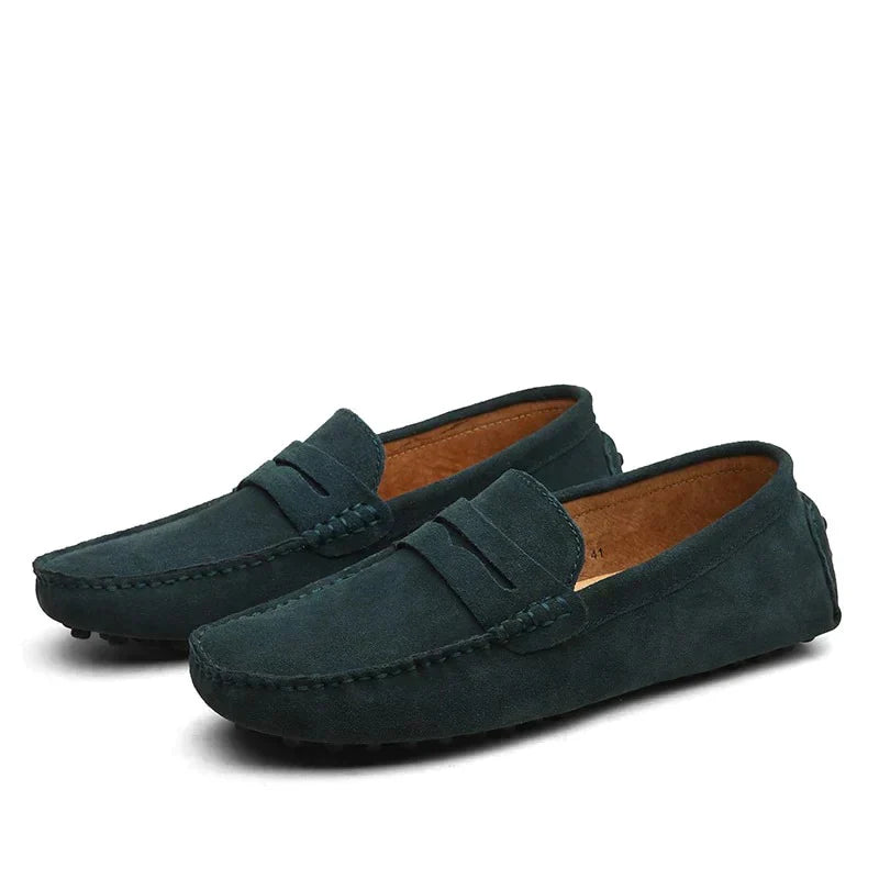 Italian-Style Suede Loafers for Men