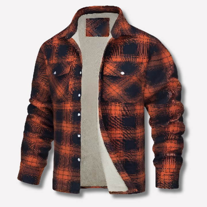 Cotton Checked Flannel Lumberjack Shirt