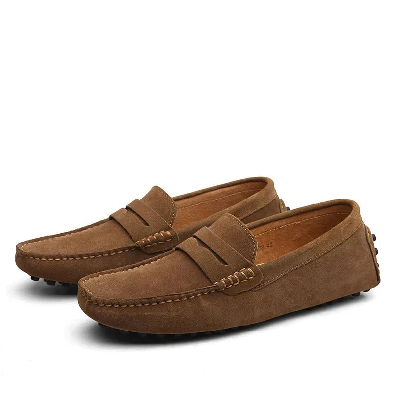 Italian-Style Suede Loafers for Men