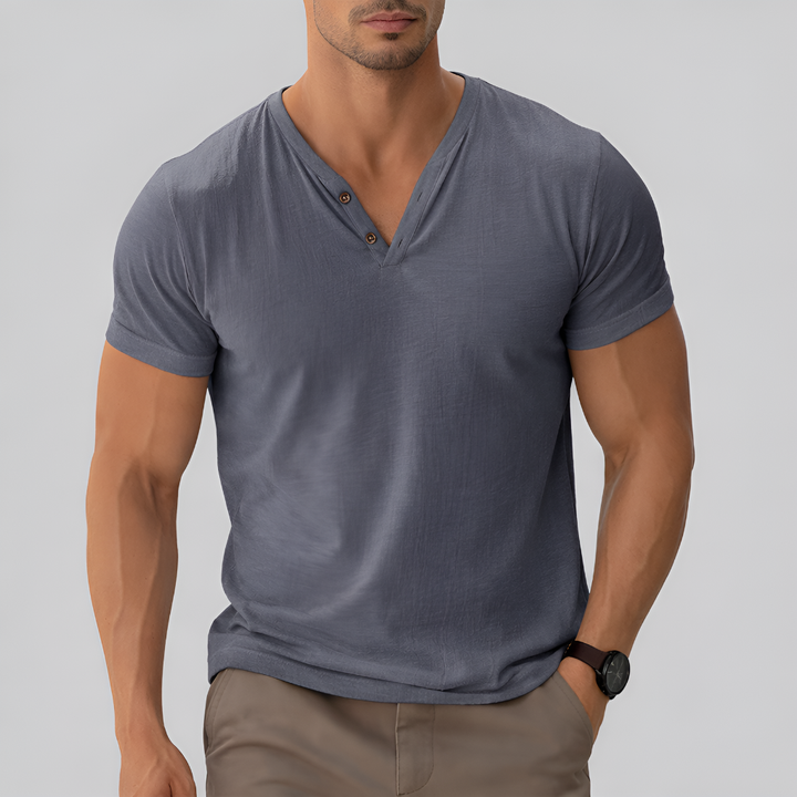 Classic V-Neck Men's Shirt – Timeless Elegance Meets Everyday Comfort