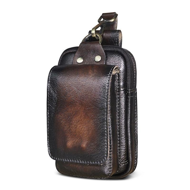 Men's High-Quality Leather Belt Bag - Guardian Leather