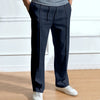 Men's slim-fit trousers with elasticated drawstring waistband