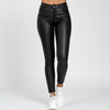 High-Waisted Leather Trousers - Emilia