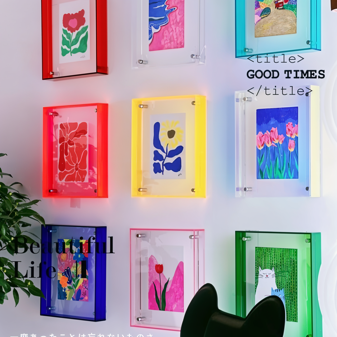 VividAcryl – 80s-Style Neon Acrylic Photo Frames