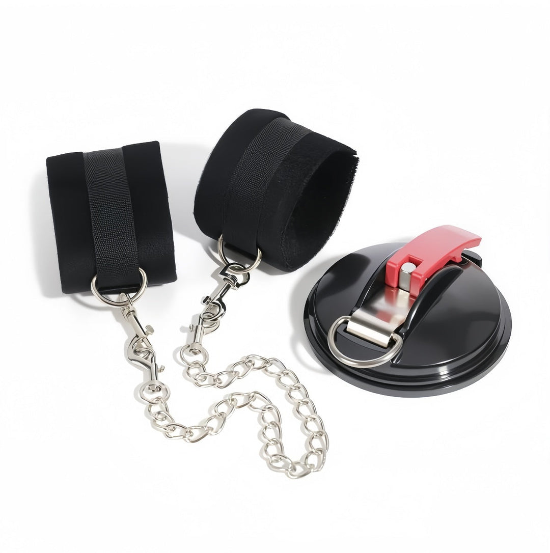 Suction cup restraints for shower play