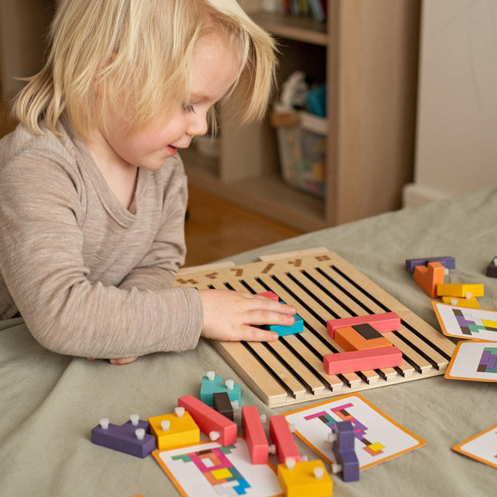 Wooden Tetris Puzzle Game - A Brain Teaser That Grows with Your Child