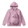 Cosy fleece baby-carrying hoodie with front pouch