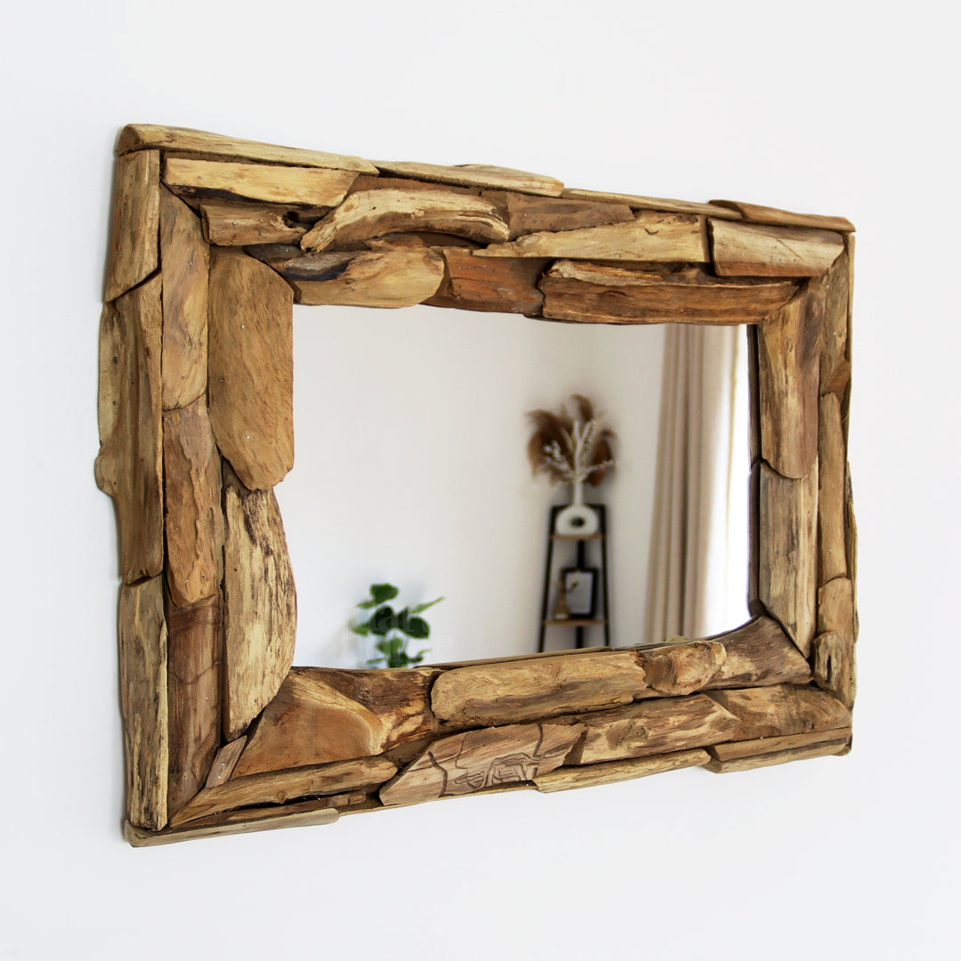 Rectangular Reclaimed Teak Wall Mirror