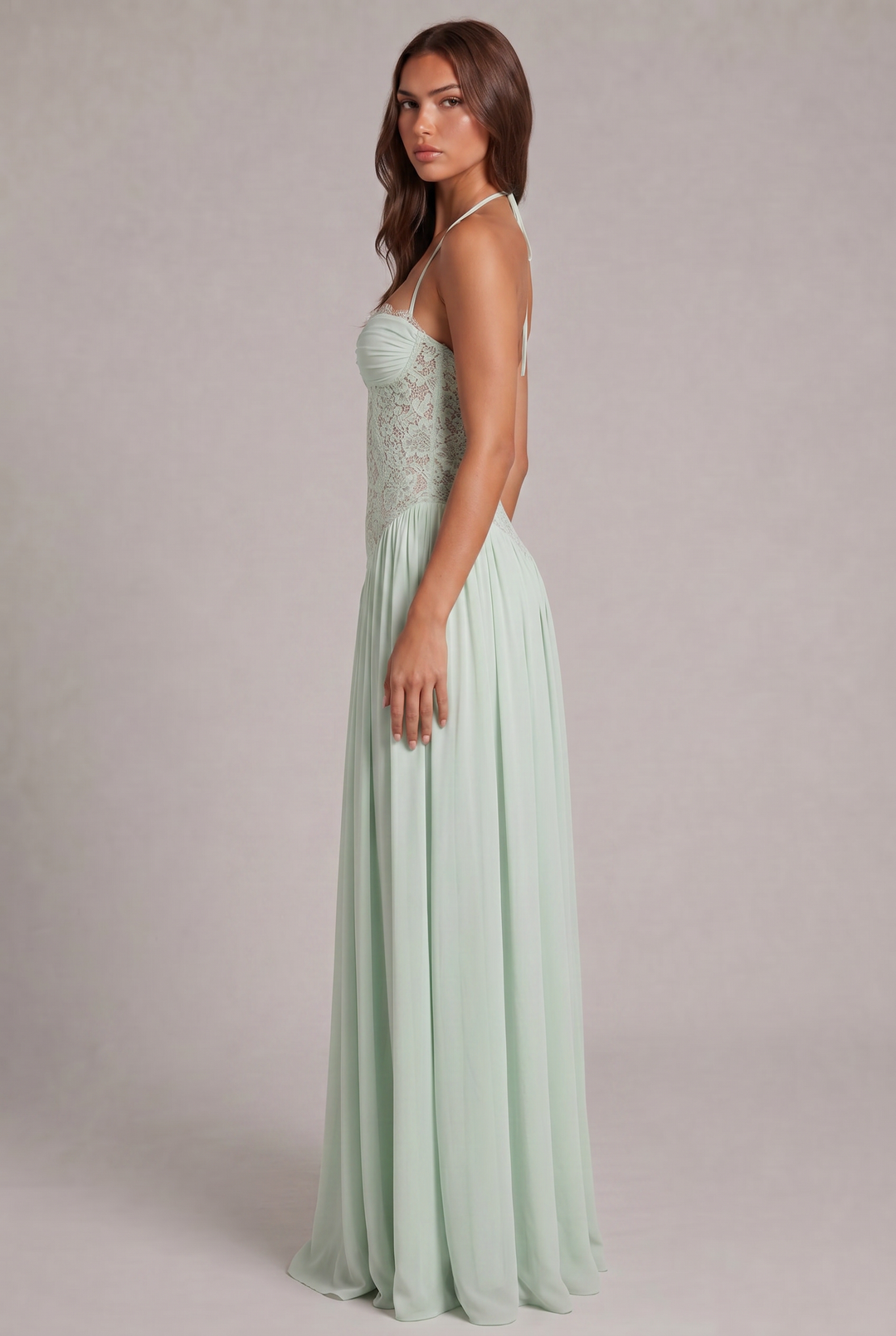 Faye Maxi Dress with Lace Corset Bodice