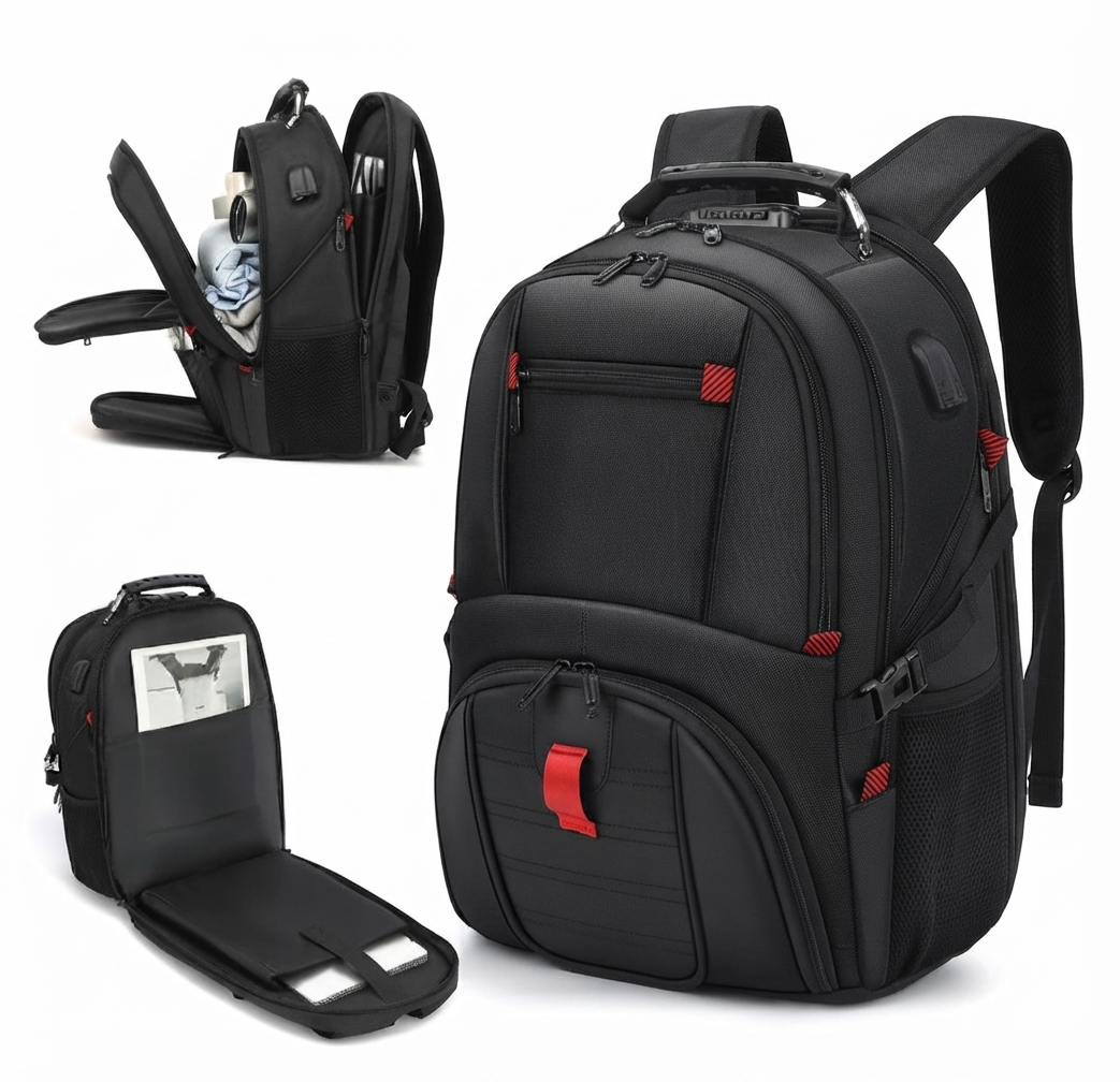Waterproof Anti-Theft Backpack for Laptop and Travel with USB Port – 45 cm