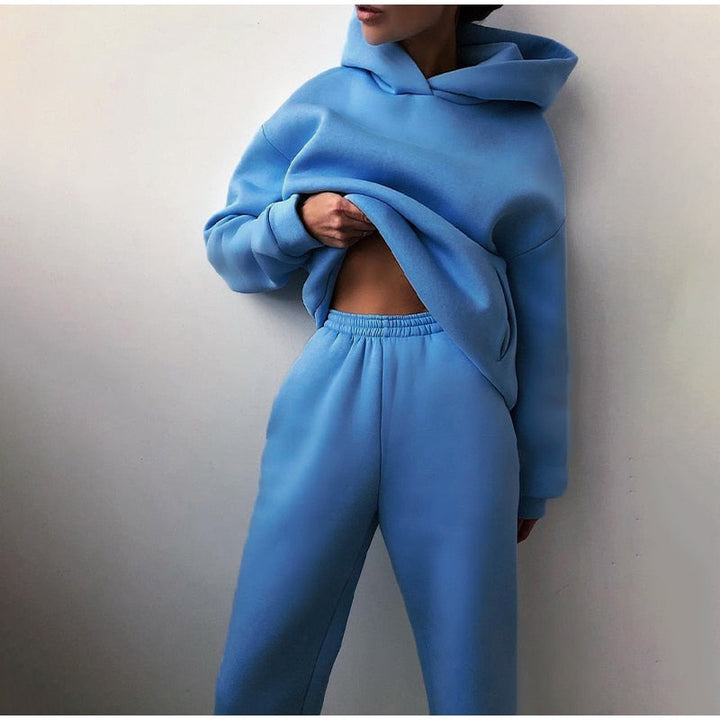 Women's Jogging Set | 2-Piece: Hoodie and Trousers with Stretchy Waistband