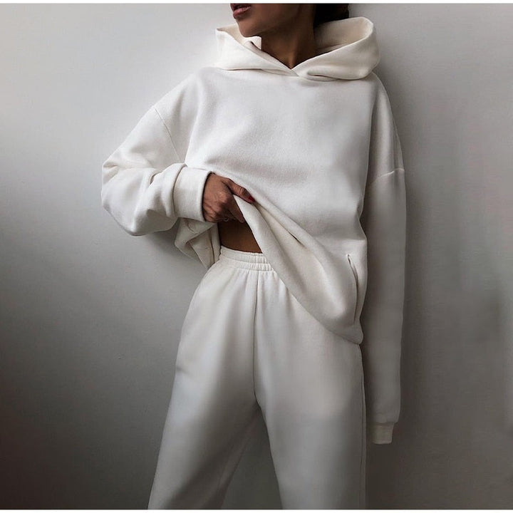 Women's Jogger Set | 2-Piece: Hoodie & Trousers with Stretch Waistband