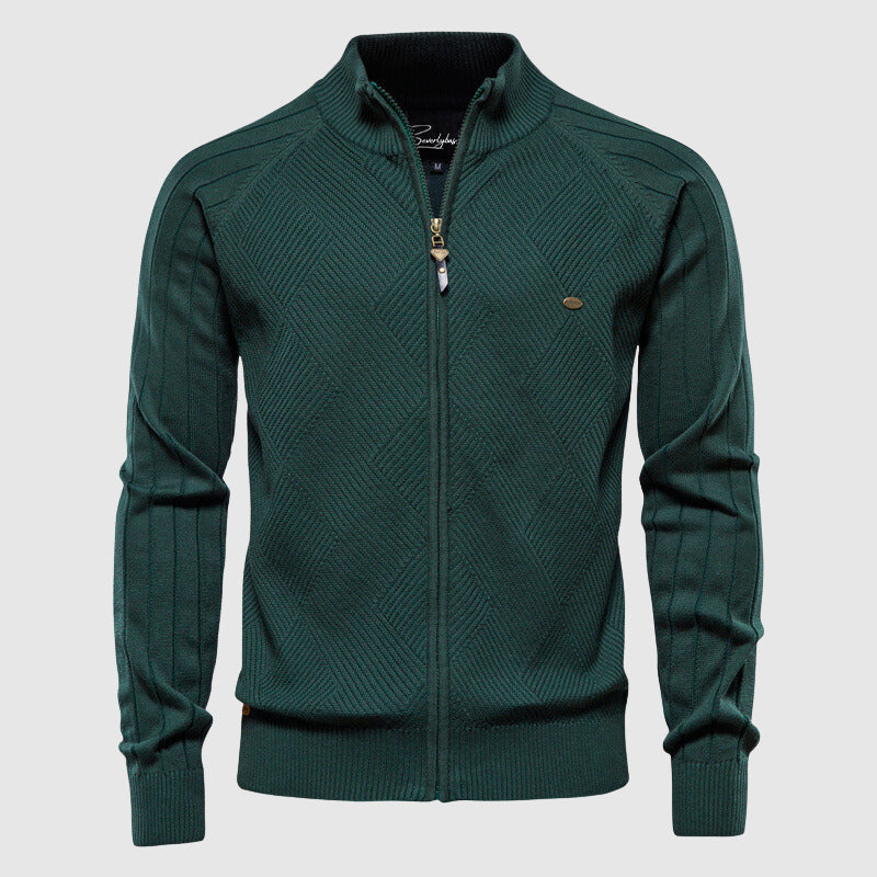 Men's Turtleneck Zipper Cardigan