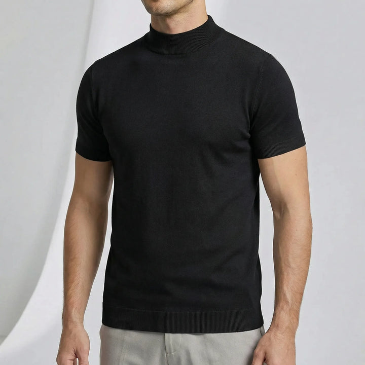 Short-Sleeved Stand-Collar T-Shirt - Riccardo