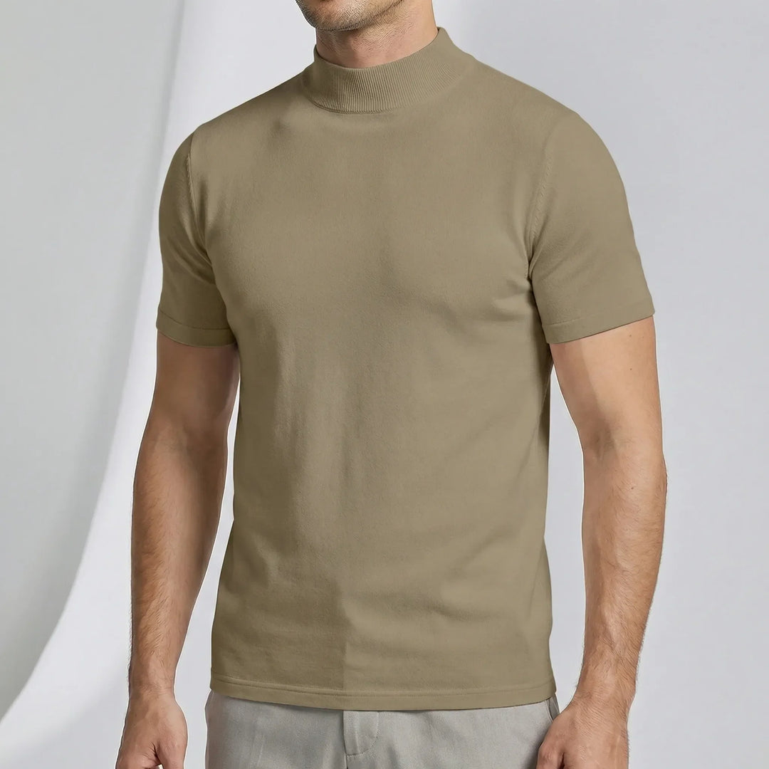 Short-Sleeved Stand-Collar T-Shirt - Riccardo