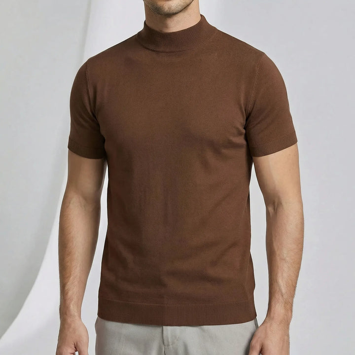 Short-Sleeved Stand-Collar T-Shirt - Riccardo