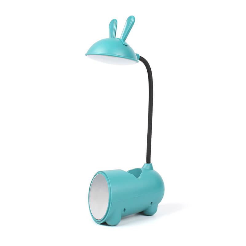 Bunny LED desk lamp with pen holder – touch control & USB charging for girls