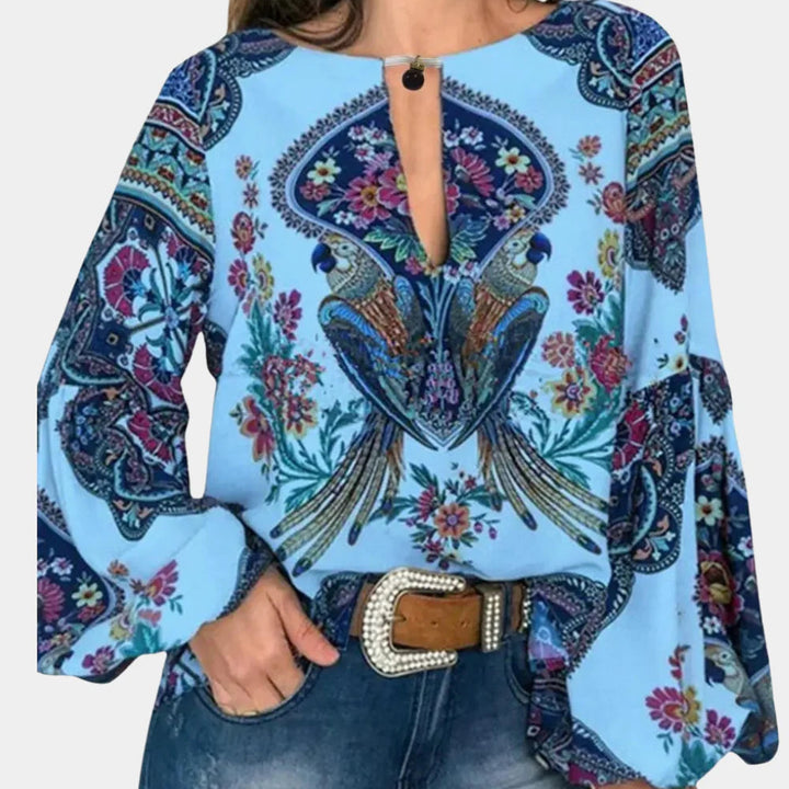 Women's Lightweight Floral Blouse – Breezy Elegance for Warm Days
