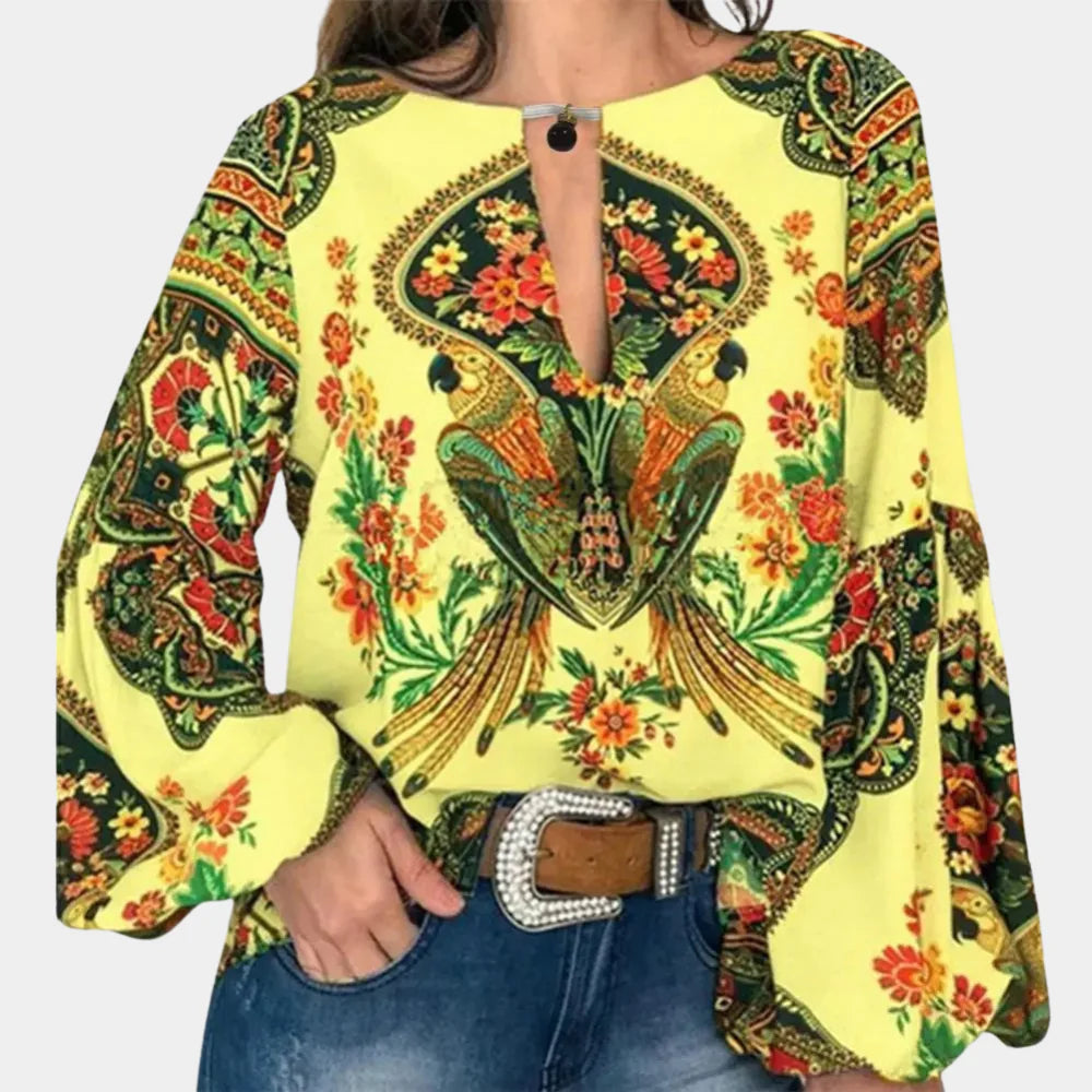 Women's Lightweight Floral Blouse – Breezy Elegance for Warm Days