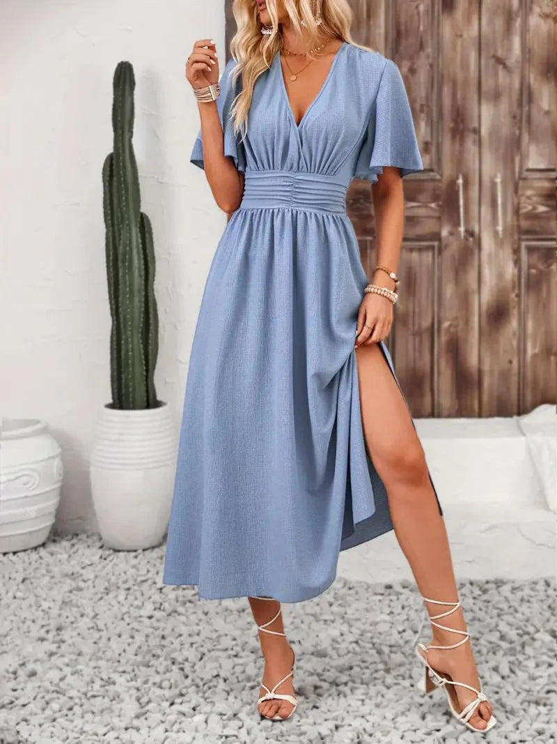 Women's Blue Midi Dress
