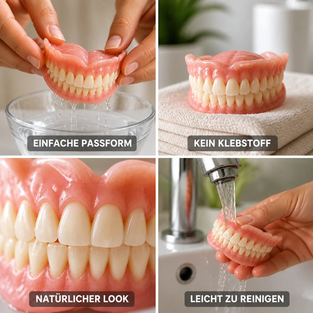 Denture Set, Thermoformable, Customisable, No Adhesive Needed
