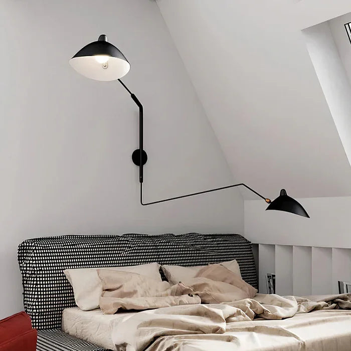 Adjustable Double-Arm Wall Lamp for Reading and Accent Lighting