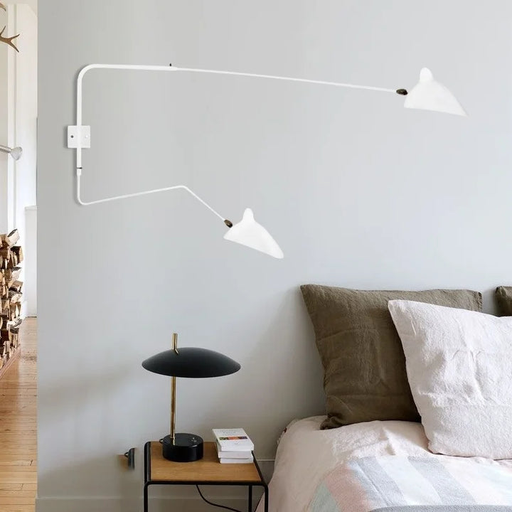 Adjustable Double-Arm Wall Lamp for Reading and Accent Lighting