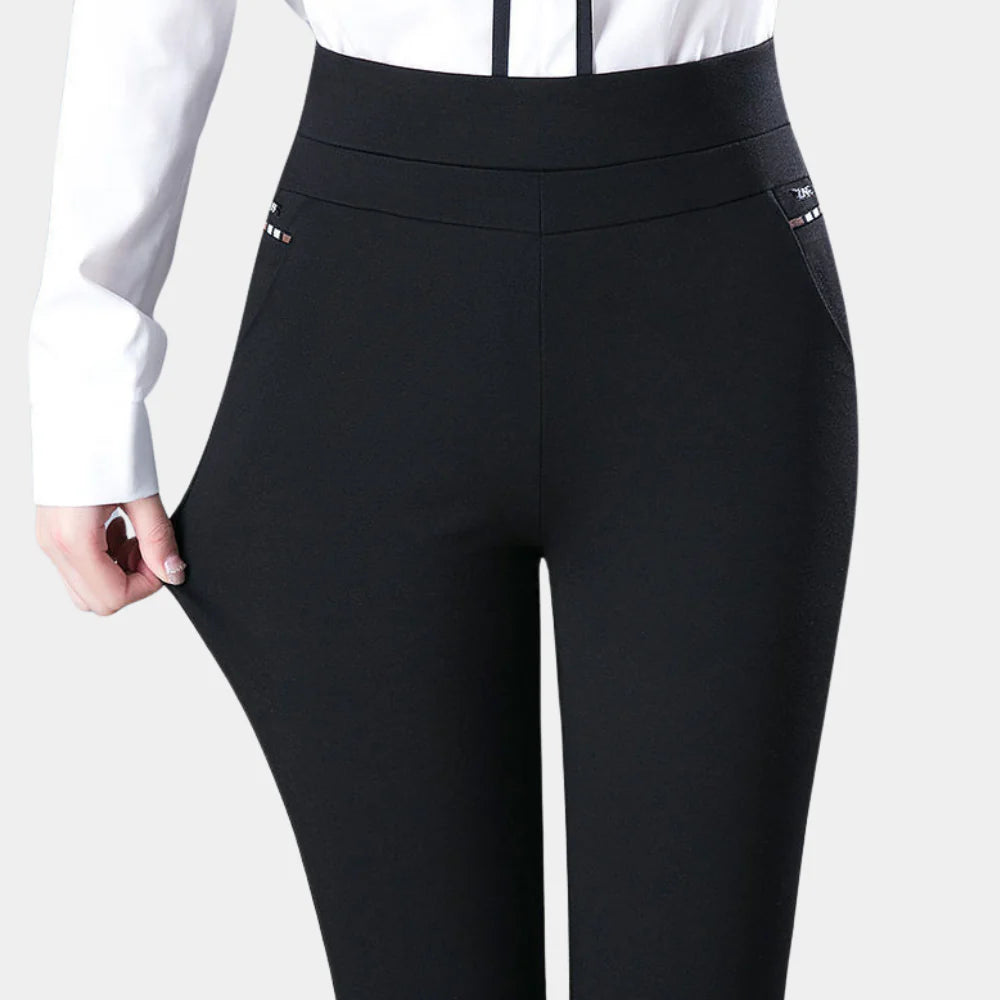 Comfortable High-Waisted Stretch Trousers