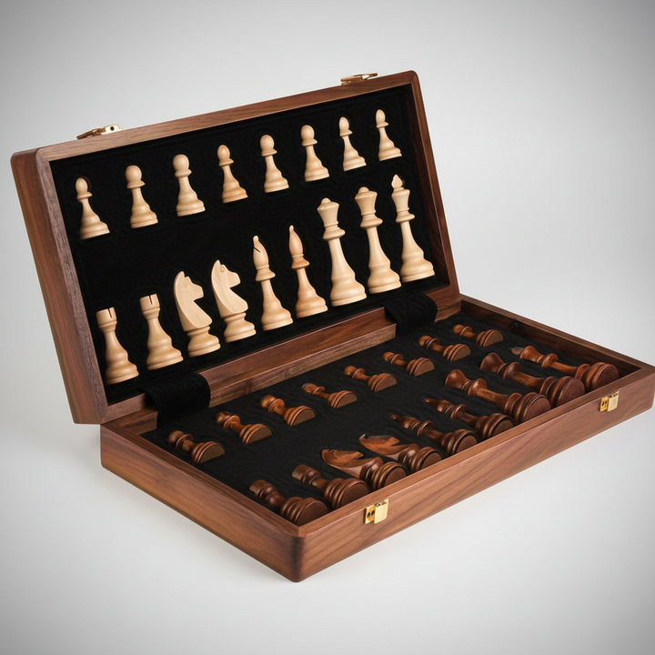 Solid Wood Travel Chess Set - Woodduelor