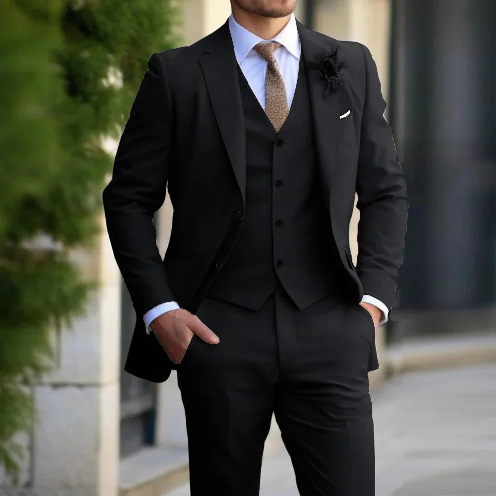 Brecken Elegant 3-Piece Suit for Men – Timeless Sophistication for Every Occasion