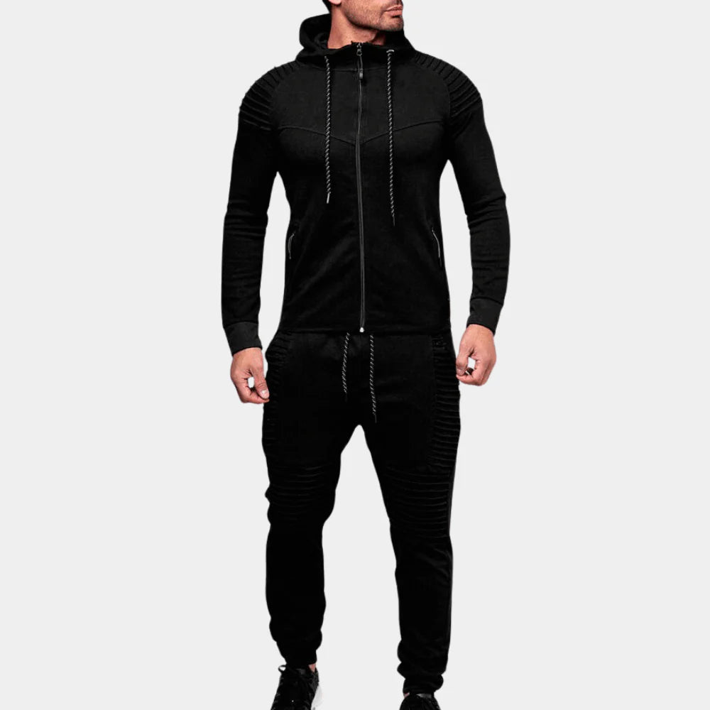 Men's Tracksuit with Soft Cotton Blend and Functional Details
