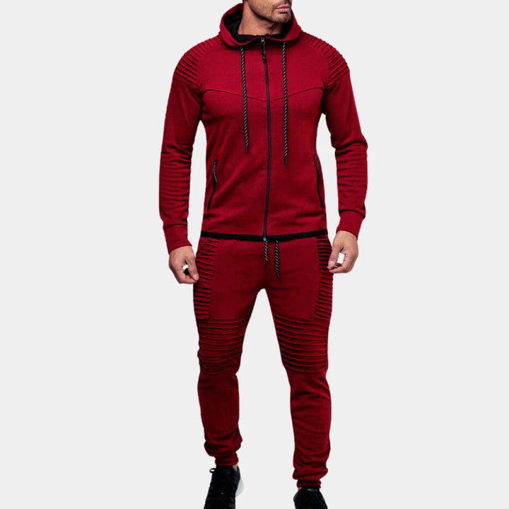 Men's Tracksuit with Soft Cotton Blend and Functional Details