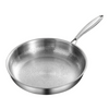 Titanium Induction Cookware with Hammered Finish – Durable, Metallic Silver Frying Pan