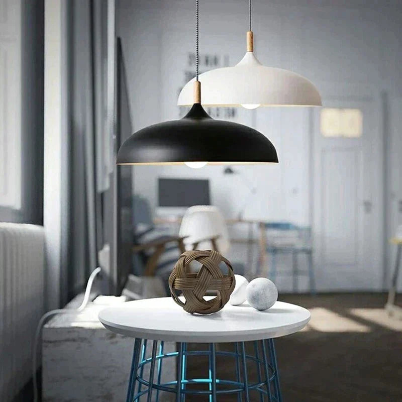 Nordic Oak Ceiling Lamp