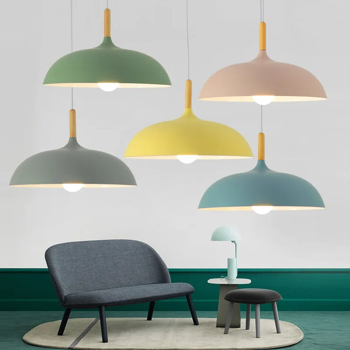 Nordic Oak Ceiling Lamp