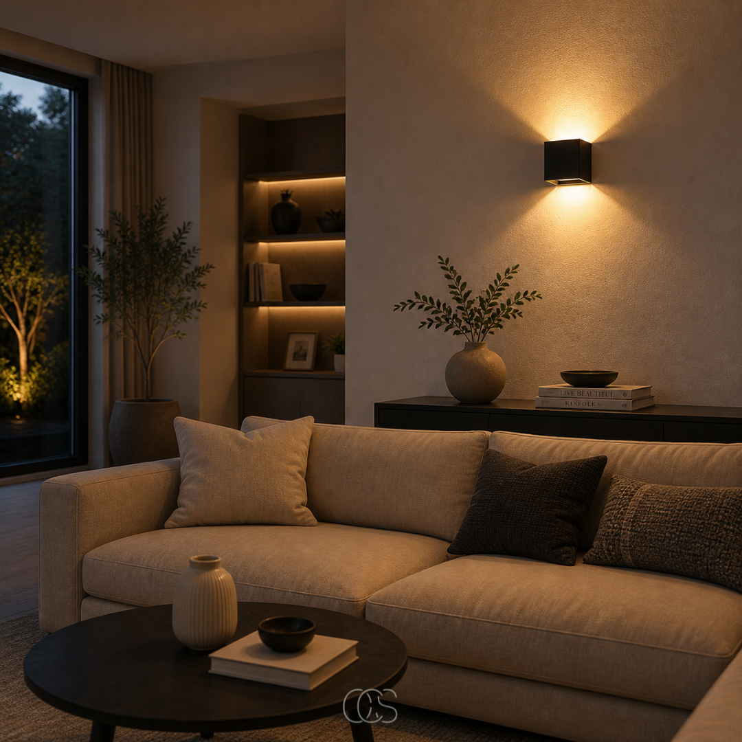 Luxe cordless wall light | square sensor light | aluminium 10 x 10 cm