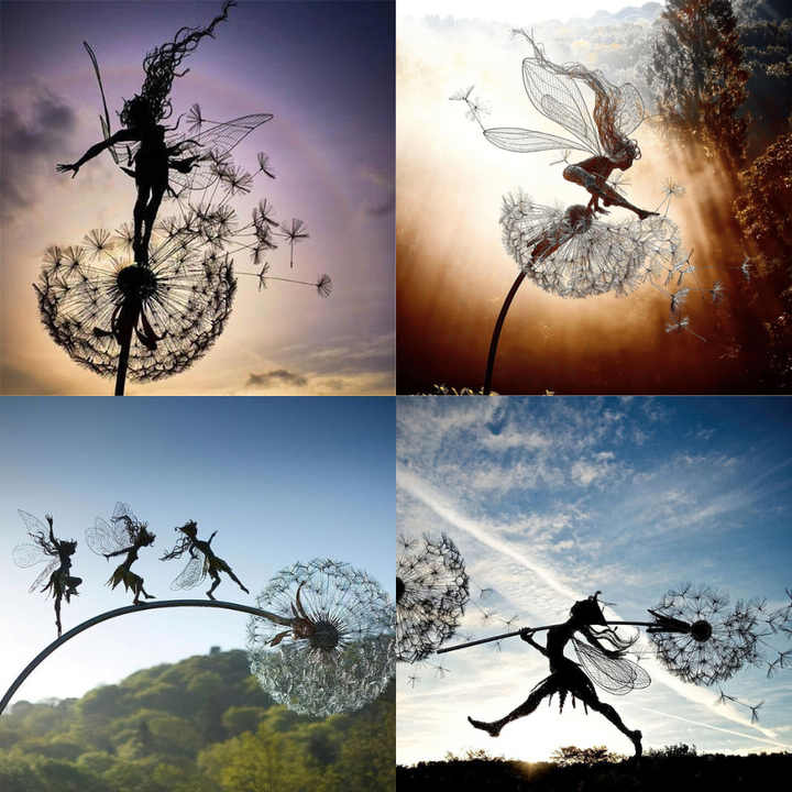 EnchantaLuxe Garden Stake | Handmade Magical Metal Garden Decoration for Enchanting Outdoor Spaces