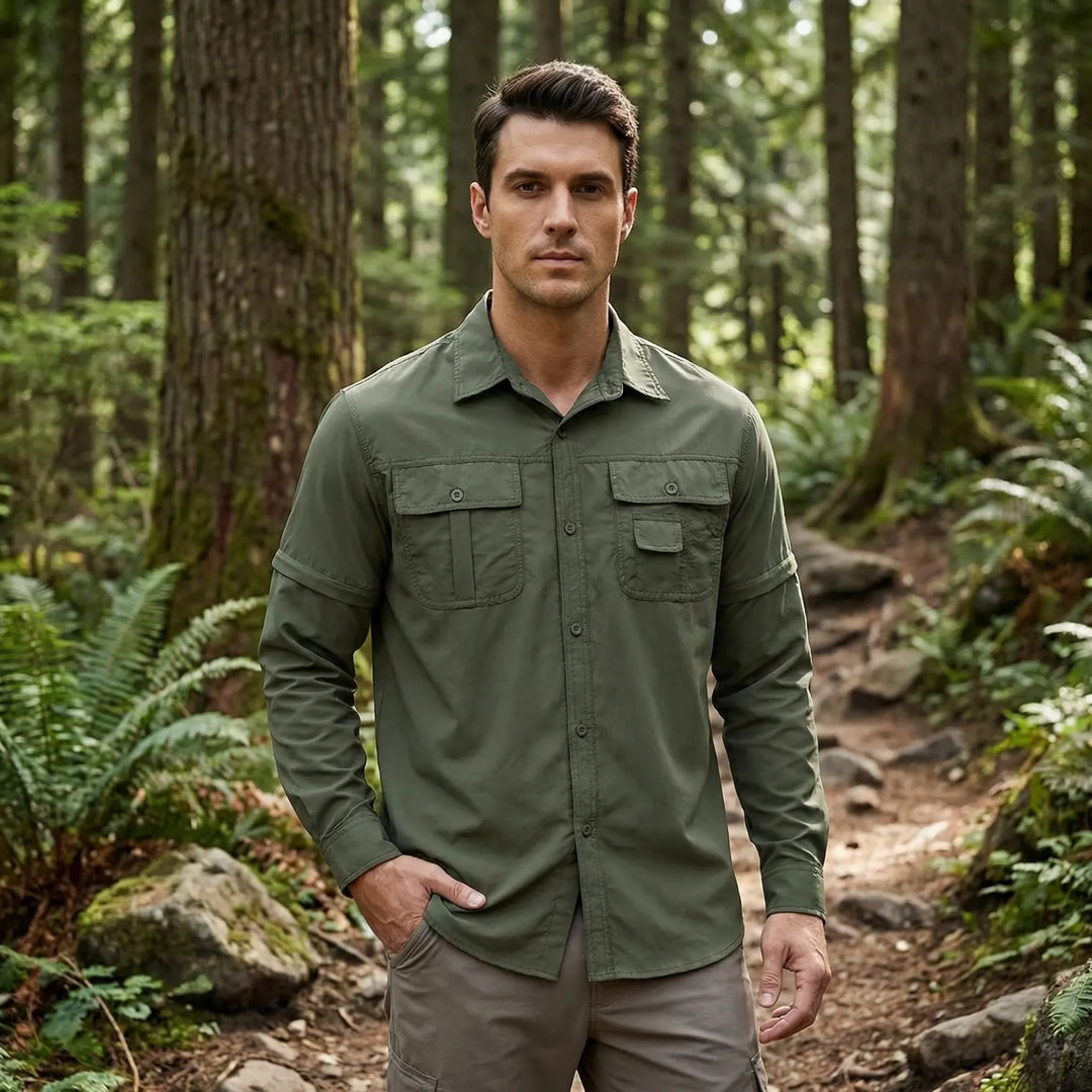 Outdoor Shirt with Zip-Off Sleeves - Brett
