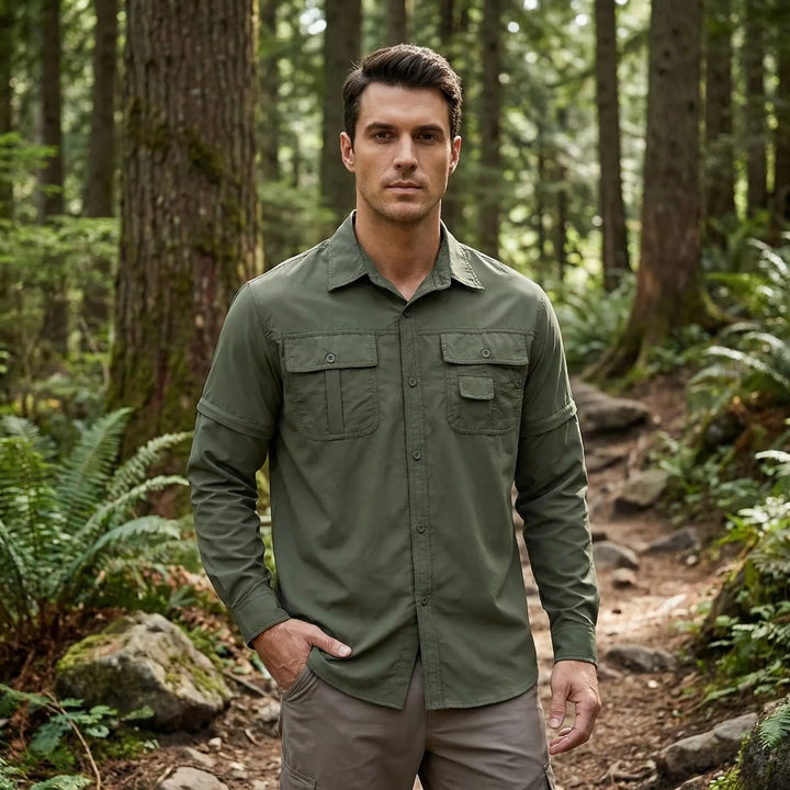 Outdoor Shirt with Zip-Off Sleeves - Brett