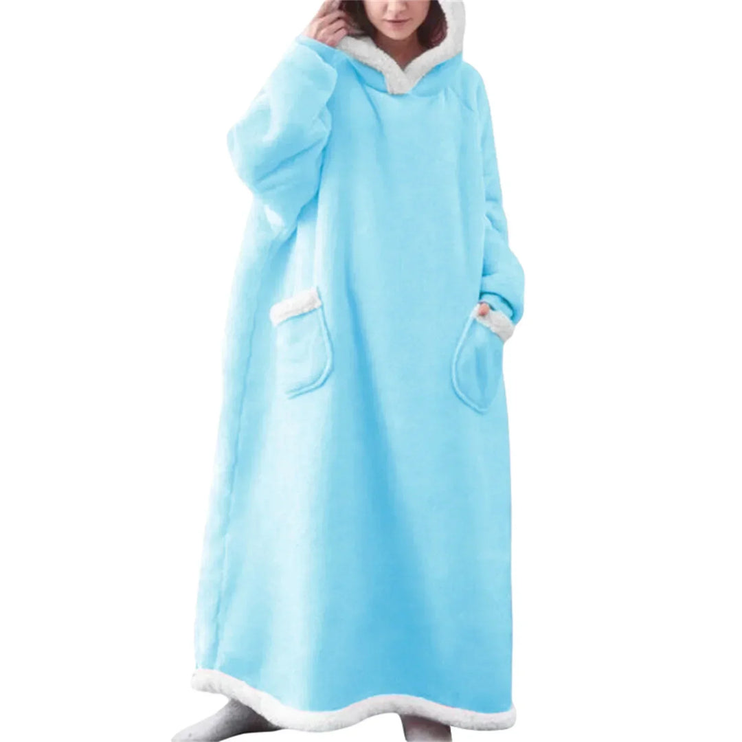 Oversized Hooded Blanket with Front Pocket - Lola