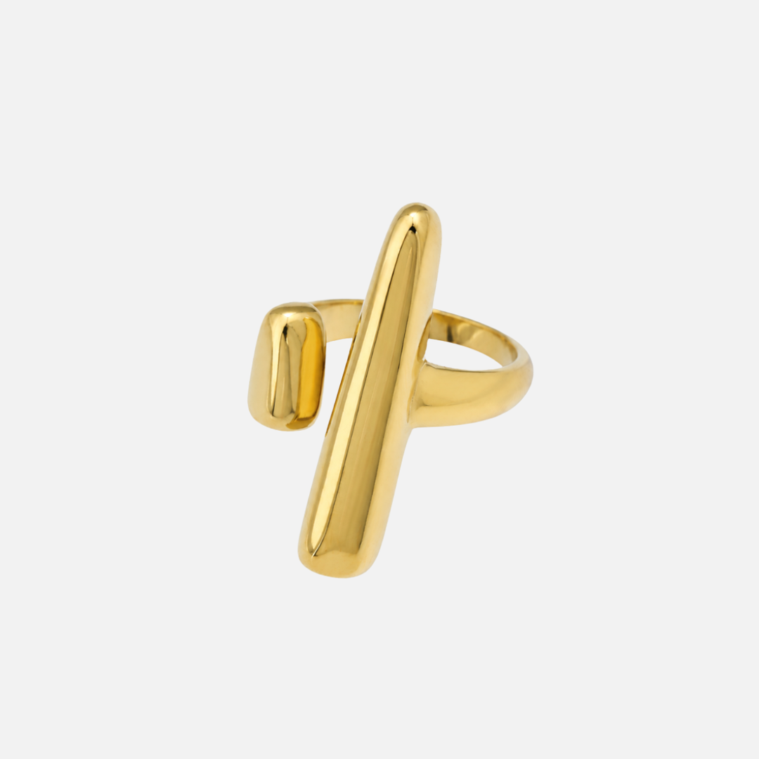 Axis – Adjustable Sculptural Gold Ring