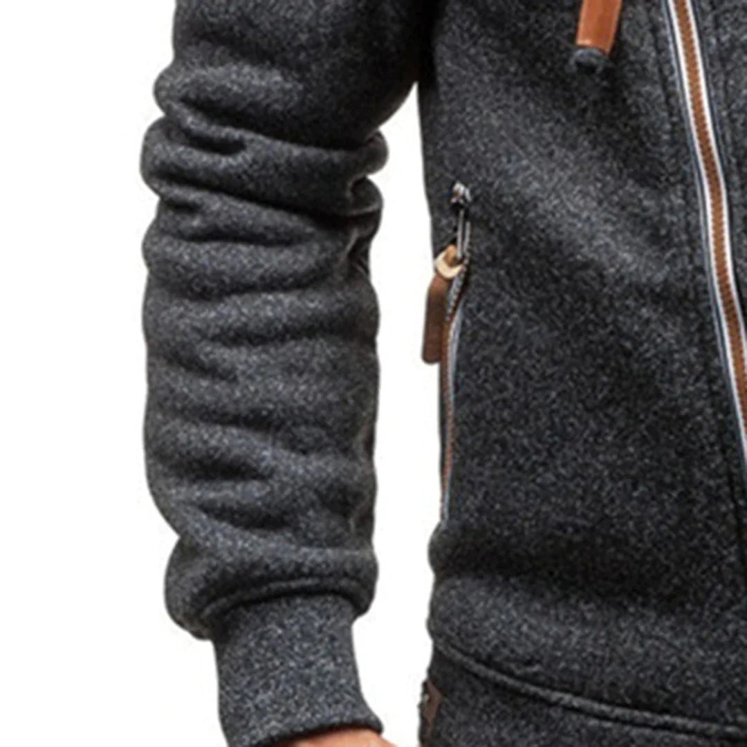 Casual Fleece Hoodie with Pockets for Men