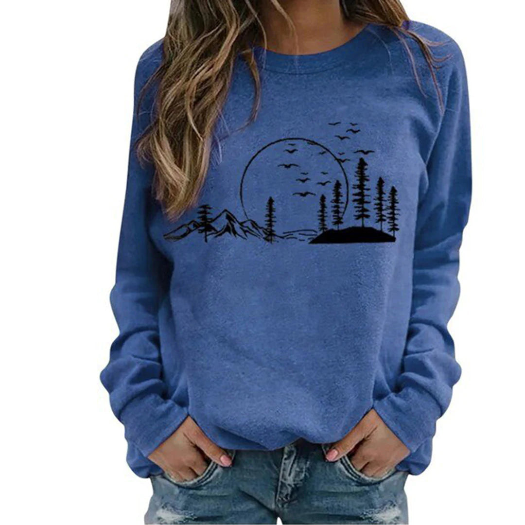 Comfortable Women's Sweater with Round Neck