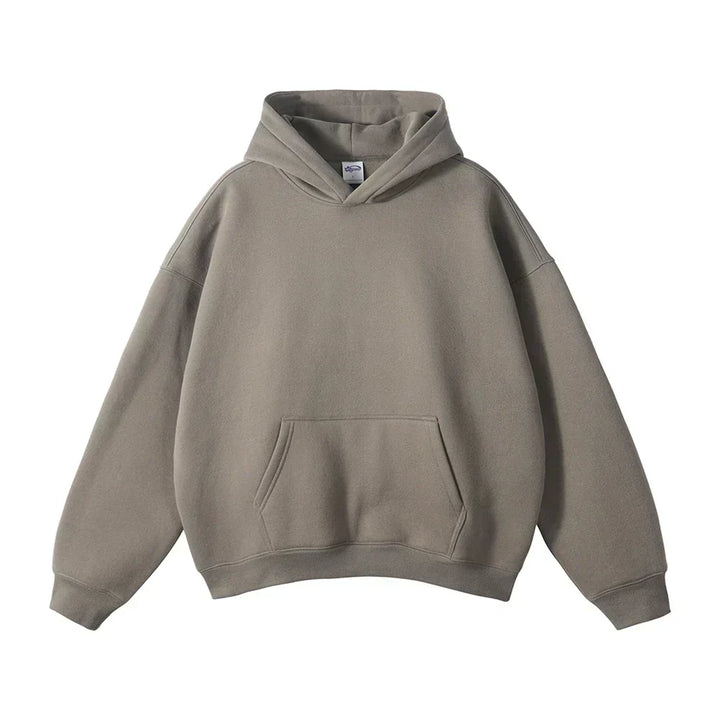 Relaxed Men's Pullover Hoodie with Kangaroo Pocket