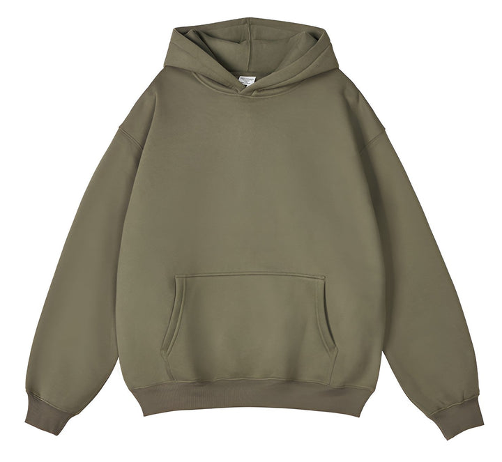 Relaxed Men's Pullover Hoodie with Kangaroo Pocket