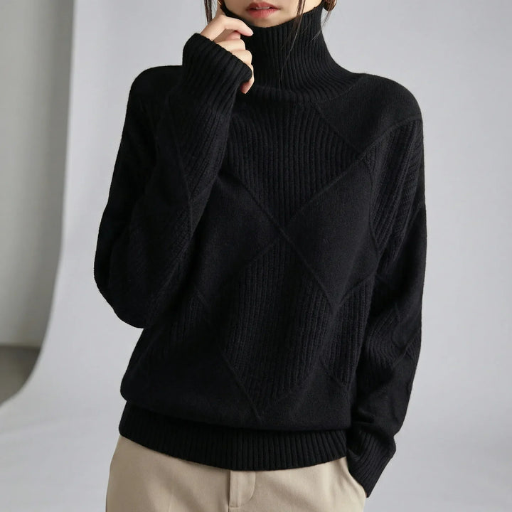 Roll-Neck Jumper with Relaxed Fit - Luzie