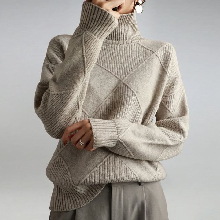 Roll-Neck Jumper with Relaxed Fit - Luzie