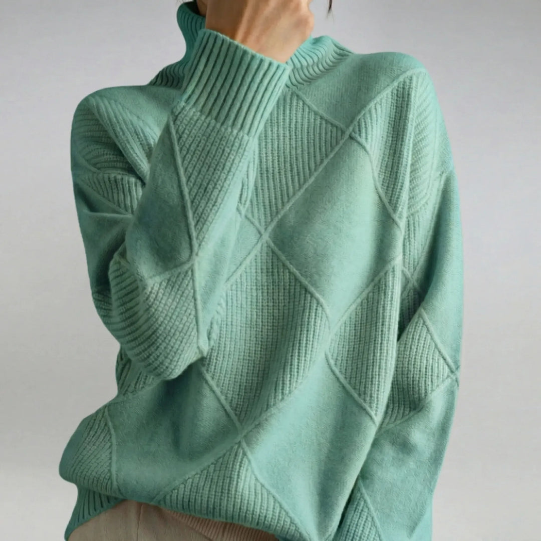 Roll-Neck Jumper with Relaxed Fit - Luzie